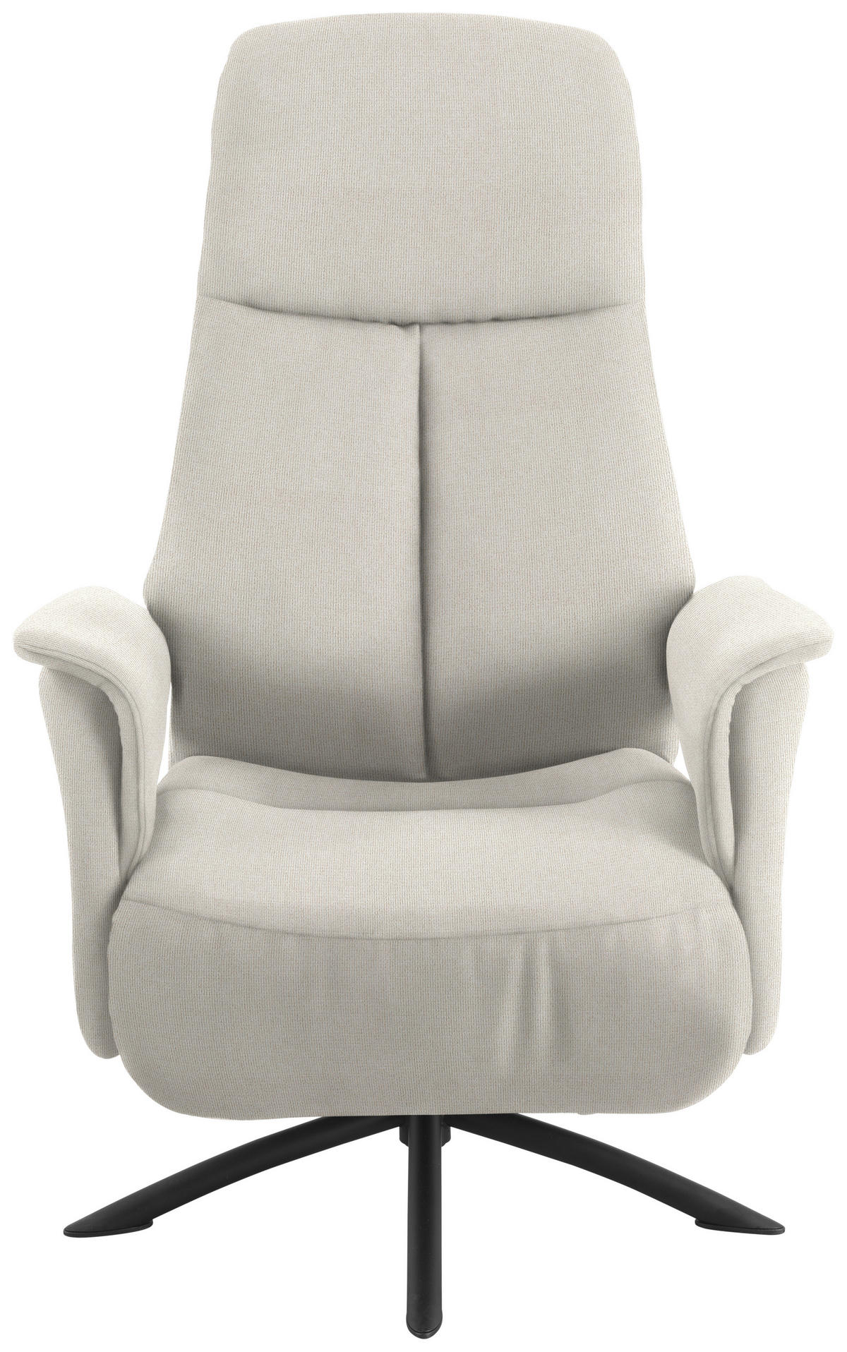 RELAXSESSEL in Textil Beige  - Beige/Schwarz, Design, Textil/Metall (73/108/86cm) - Welnova