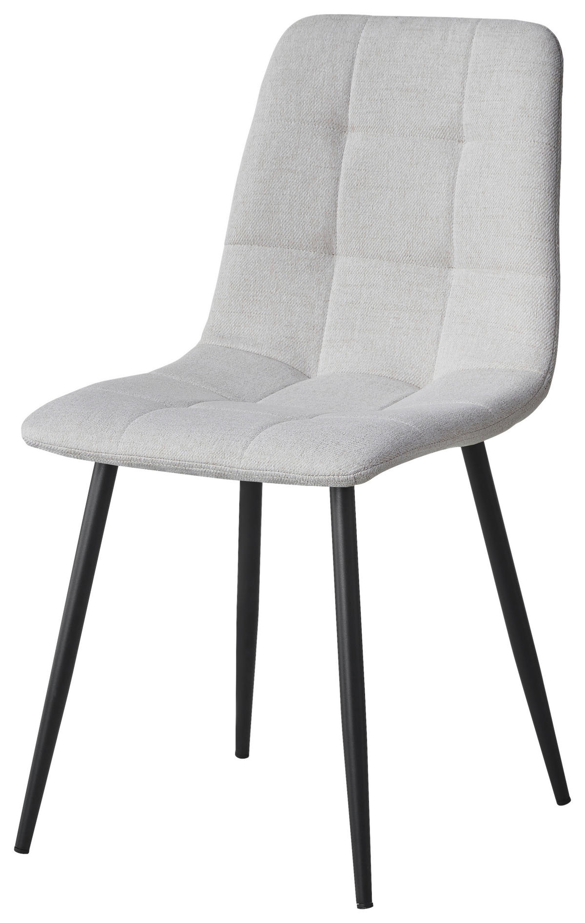 STUHL Webstoff Beige, Schwarz  - Beige/Schwarz, Design, Textil/Metall (45/86.5/55cm) - Stylife