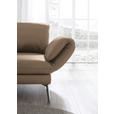 RÉCAMIERE in Echtleder Hellbraun  - Chromfarben/Hellbraun, Design, Leder/Metall (209/85-109/95-16cm) - Dieter Knoll