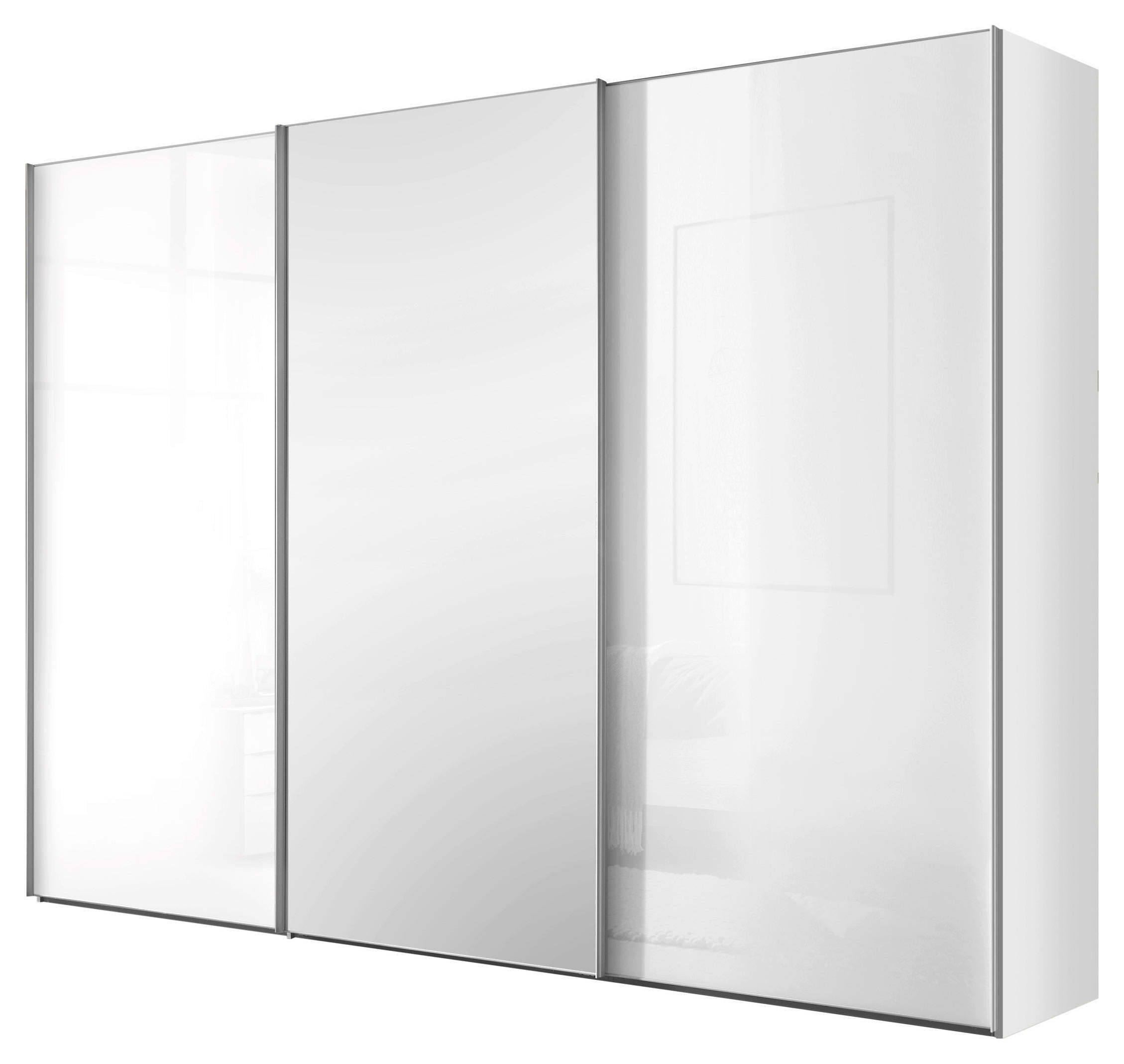 Schwebetürenschrank Mit Spiegel 249cm Lumos Weiß