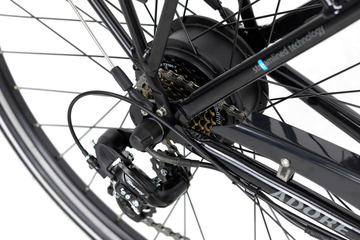 ELEKTROFAHRRAD ALU-CITY HERREN ADORE 113E 28 Zoll  - Schwarz, MODERN, Metall
