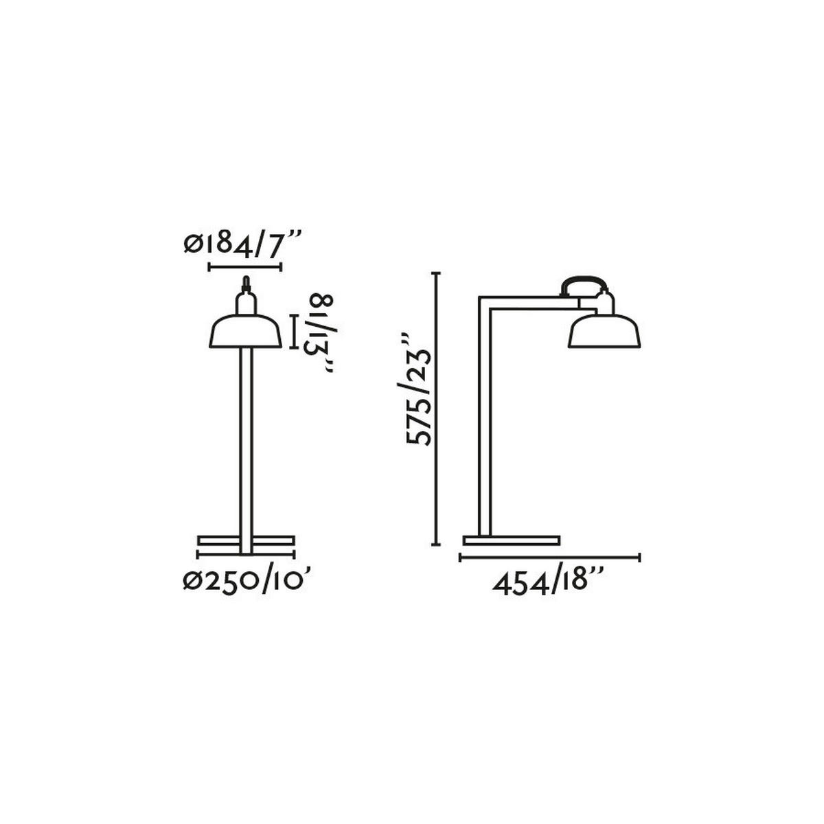 TISCHLEUCHTE 25/45.4/57.5 cm   - Opal/Schwarz, Design, Glas/Metall (25/45.4/57.5cm)