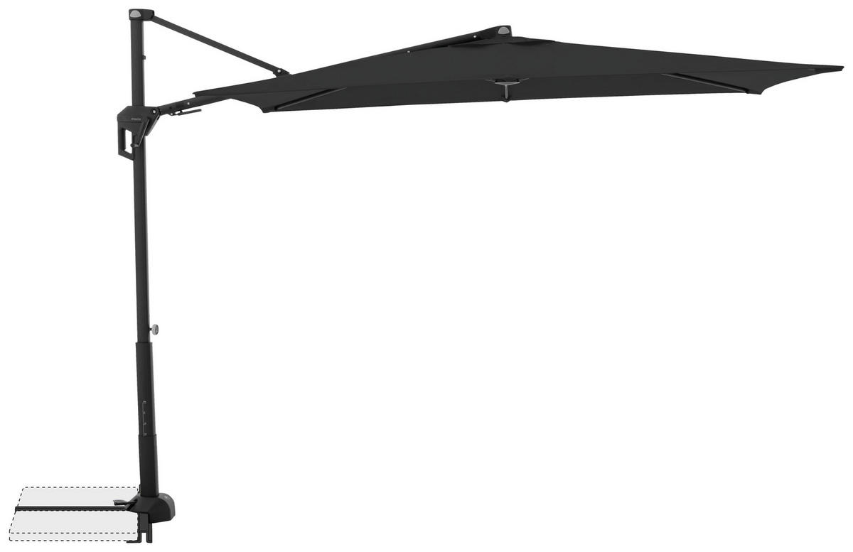 AMPELSCHIRM ca. 240x135 cm  - Anthrazit/Schwarz, Basics, Textil/Metall (240/135cm) - Doppler