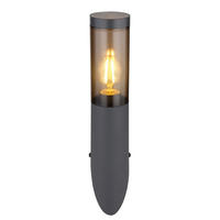 VÄGGLAMPA UTOMHUS - antracit, Design, metall/plast (7,6/40cm) - Globo