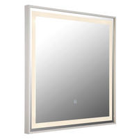 KOUPELNOVÉ ZRCADLO, 50/50/2,8 cm - Basics, kov/plast (50/50/2,8cm) - Globo