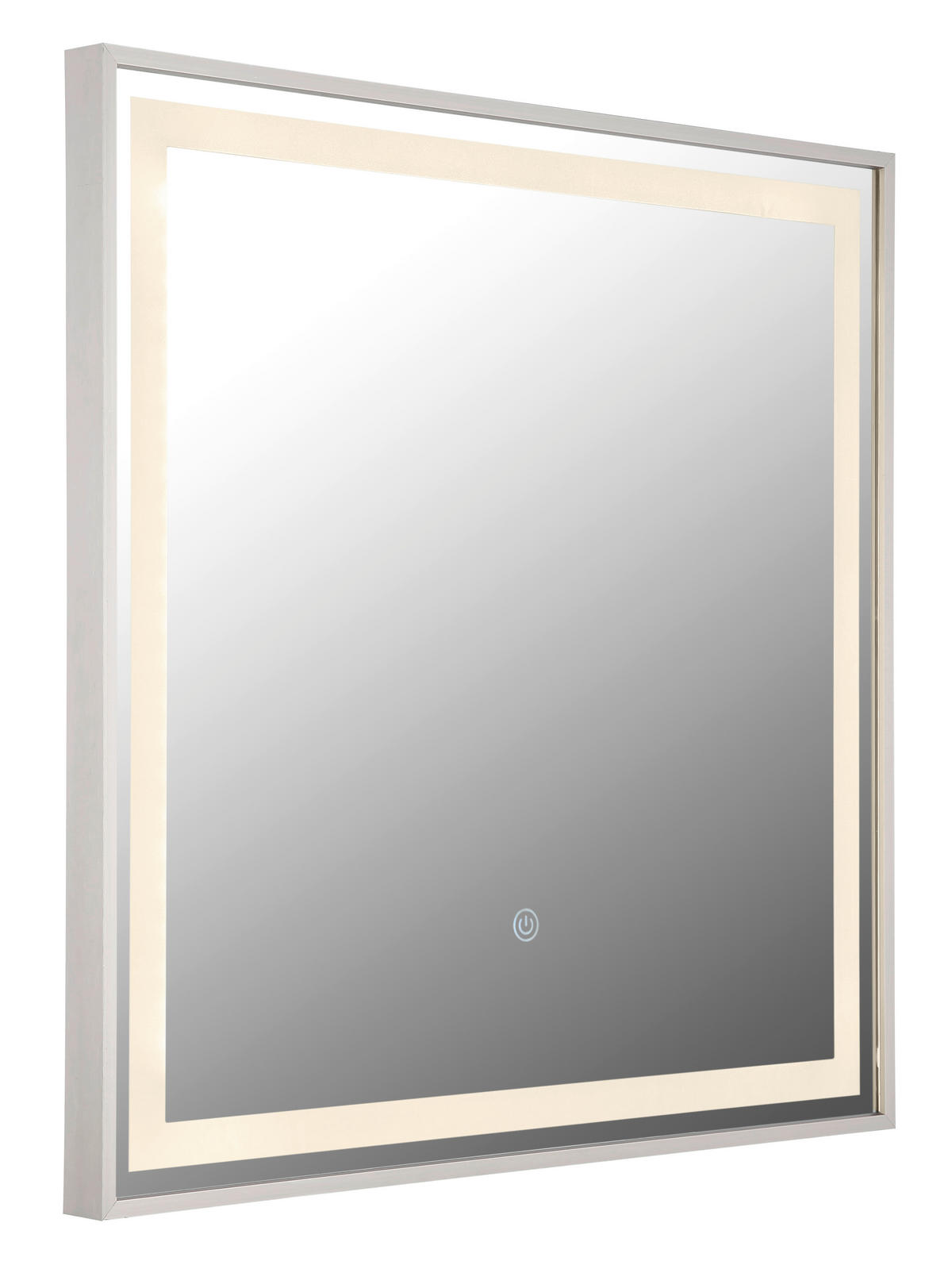 KOUPELNOVÉ ZRCADLO, 50/50/2,8 cm - Basics, kov/plast (50/50/2,8cm) - Globo