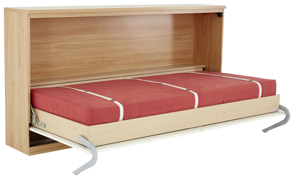 KLAPPBETT 90/200 cm Creme, Nussbaumfarben  - Nussbaumfarben/Creme, Design, Holzwerkstoff (90/200cm)