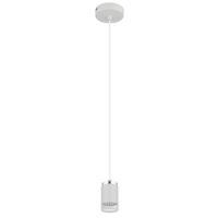 HÄNGELEUCHTE KORBEN 10/120 cm   - Chromfarben/Weiß, Design, Kunststoff/Metall (10/120cm) - Globo