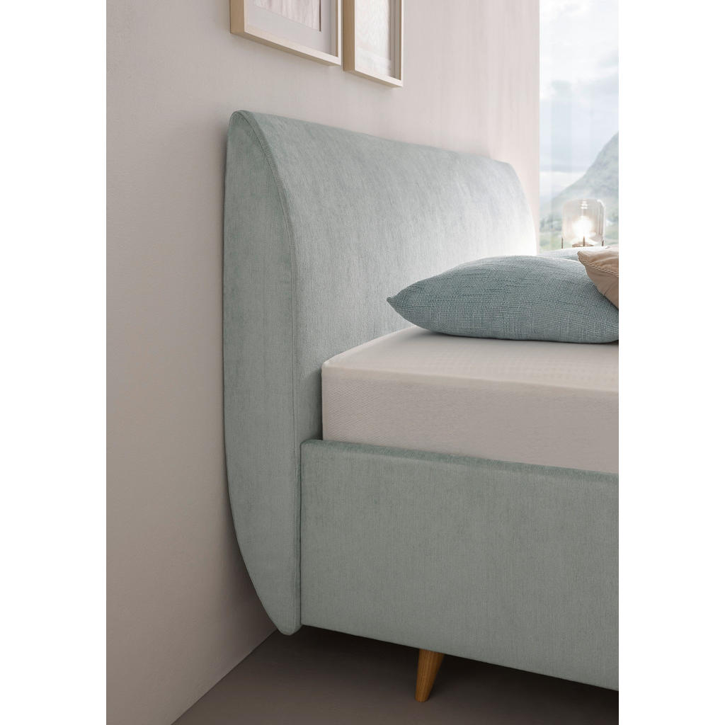 Thumbnail - RUF Betten Polsterbett, Pastellgrün, Textil, Eiche, Höhe ca. 26 cm, 180x200 cm, Made in Germany, Dgm, Oeko-Tex® Standard...