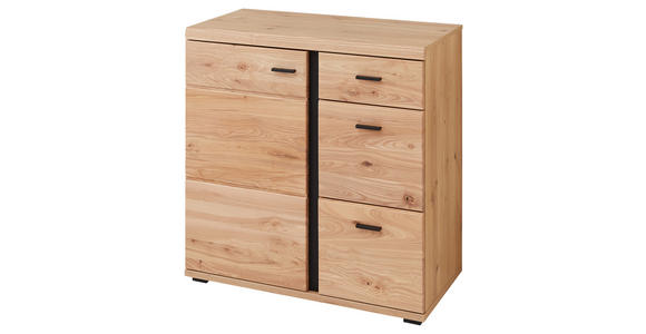 KOMMODE  in 85/86/43 cm  - Eschefarben/Schwarz, Design, Holzwerkstoff/Kunststoff (85/86/43cm) - Linea Natura