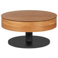 COUCHTISCH in Holz, Holzwerkstoff 78/78/41 cm  - Eichefarben/Schwarz, Natur, Holz/Holzwerkstoff (78/78/41cm) - Waldwelt