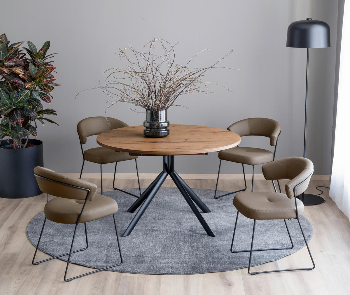 STUHL - Schlammfarben, Design, Textil/Metall (56/76/54cm) - Connubia 