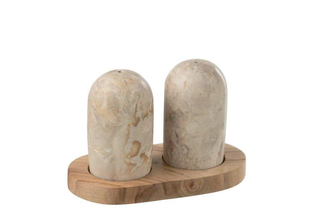 SALZ- UND PFEFFERSTREUER    - Beige, Basics, Stein (14,5/7,5/10cm) - Ambia Home