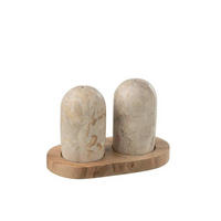 SALZ- UND PFEFFERSTREUER    - Beige, Basics, Stein (14,5/7,5/10cm) - Ambia Home