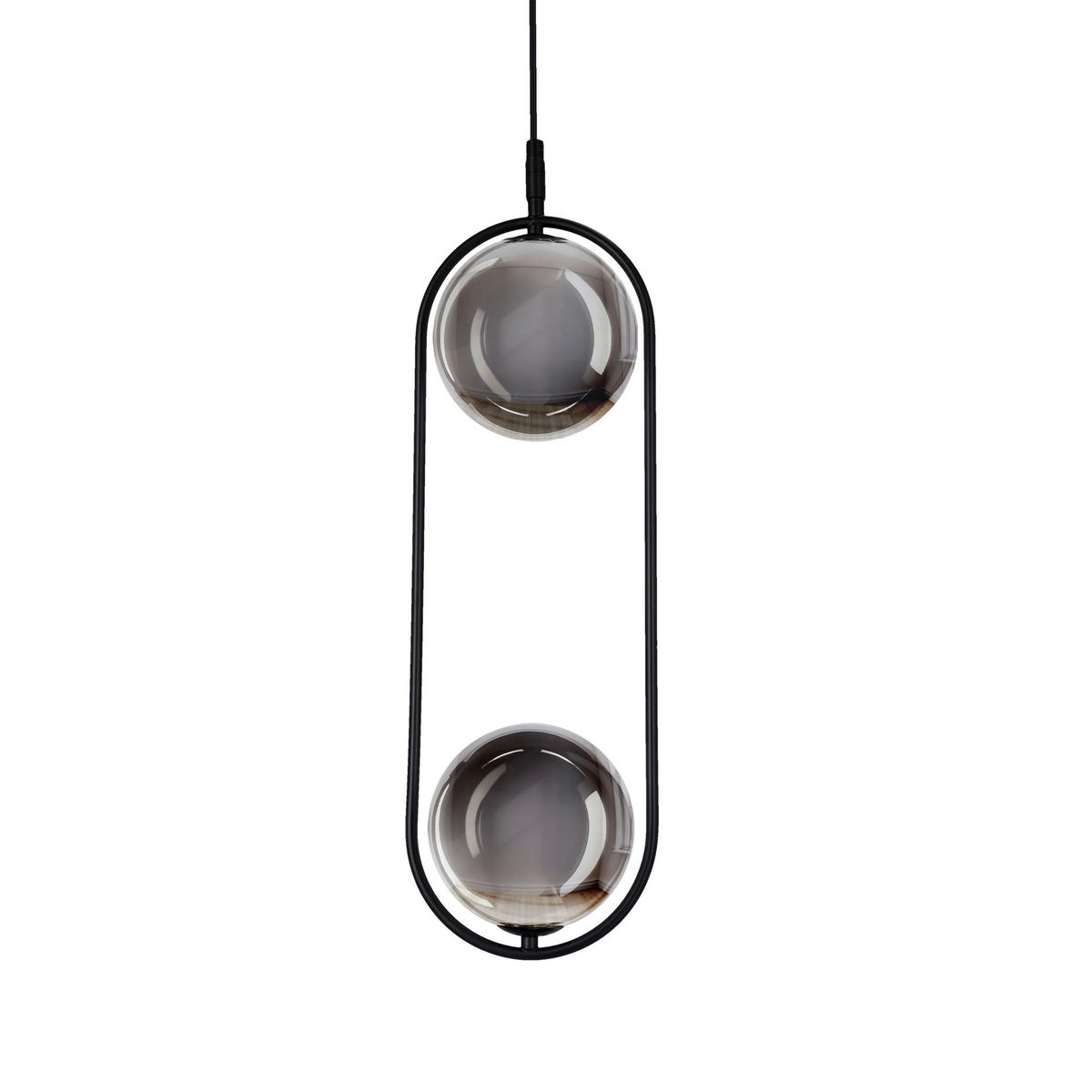 PENDELLEUCHTE 18.5/14/140 cm  - Graphitfarben/Schwarz, Design, Metall (18.5/14/140cm)
