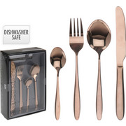 Besteckset kupferfarben 16-teilig Edelstahl - Kupferfarben, Basics, Metall