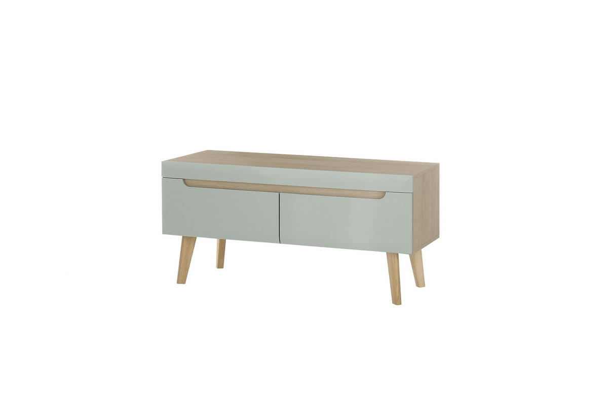 LOWBOARD  in 107/50/40 cm  - Eichefarben/Grün, Design, Holzwerkstoff (107/50/40cm) - MID.YOU