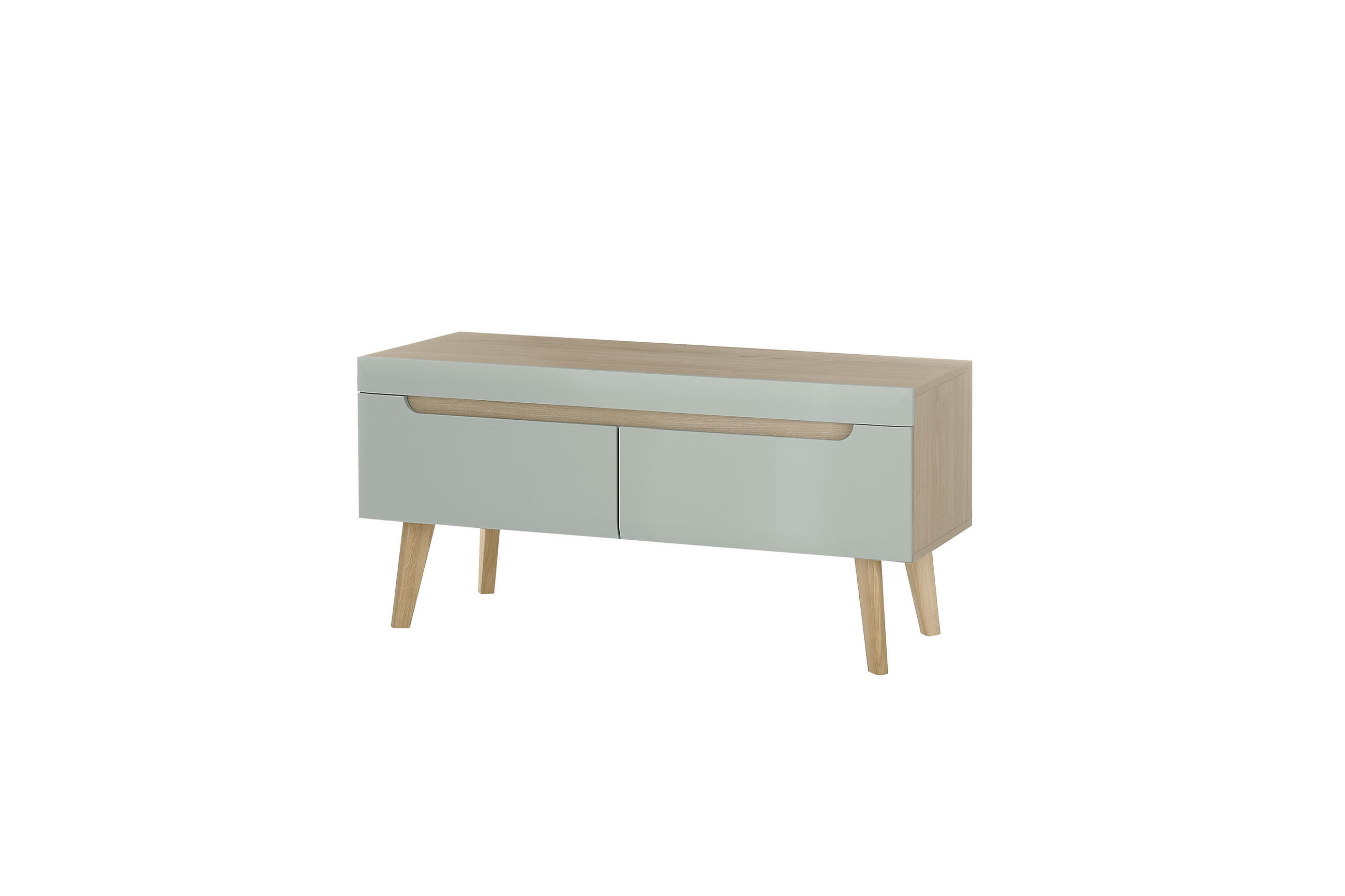 Thumbnail - Mid.you Lowboard, Grün, Eiche, Holzwerkstoff, 2 Schubladen, 107x50x40 cm, stehend, Wohnzimmer, Wohnwände, Lowboards, Low...