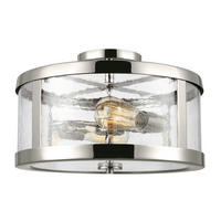 DECKENLEUCHTE Harrow 38.1/25.7 cm   - Nickelfarben, Basics, Metall (38.1/25.7cm) - Elstead Lighting