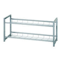 POLICA ZA OBUĆU  boja aluminijuma  metal     - boja aluminijuma, Dizajnerski, metal (80/38/30cm) - Boxxx