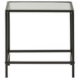 BEISTELLTISCH 40/40/40 cm Schwarz quadratisch  - Schwarz, Basics, Glas/Metall (40/40/40cm) - Xora