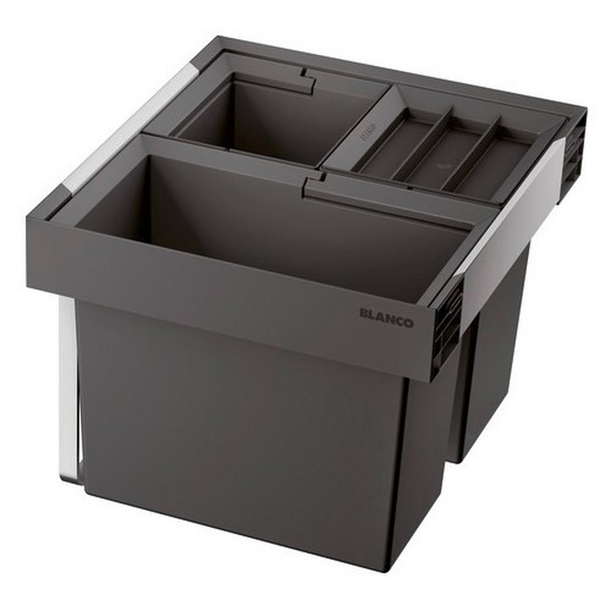 ABFALLSAMMLER 35 L  - Edelstahlfarben/Anthrazit, Kunststoff (45/32,5/40cm) - Blanco