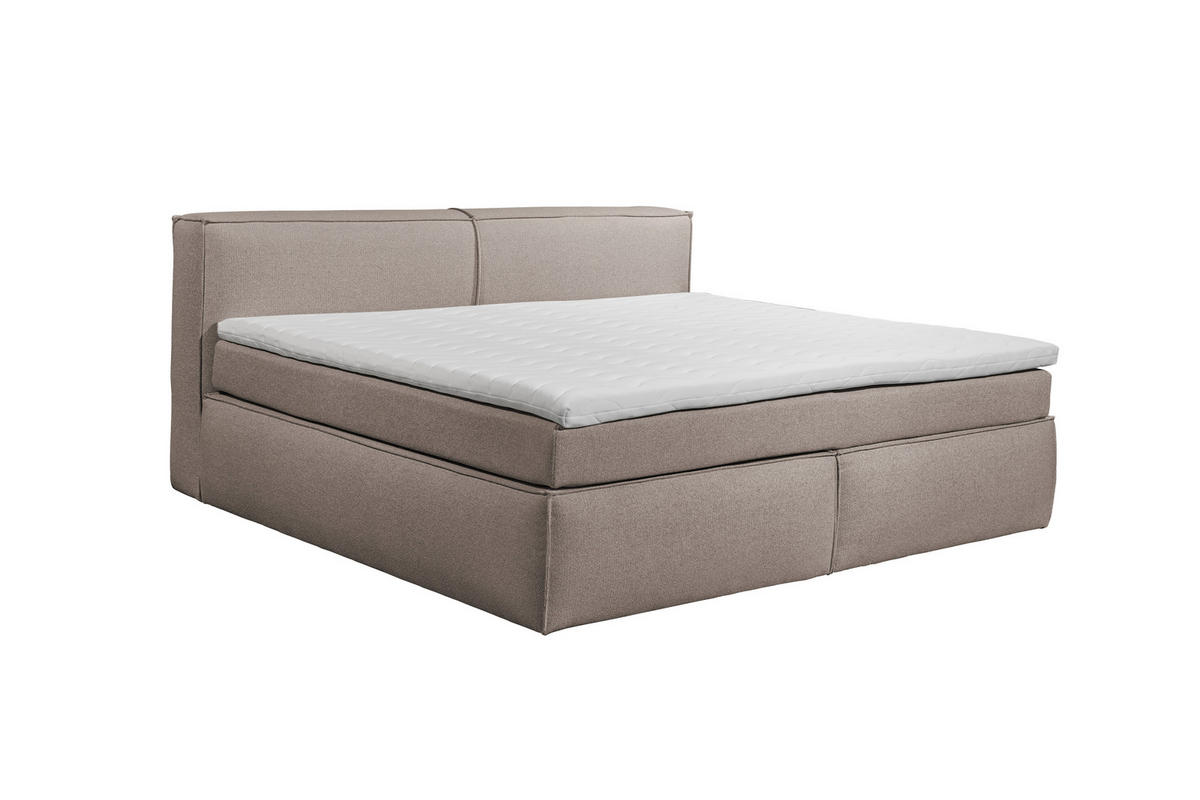 FAMILIENBOXSPRINGBETT - Taupe/Schwarz, LIFESTYLE, Kunststoff/Textil (240/200cm) - Esposa