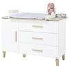 WICKELKOMMODE PINOLINO LUMI 136/101/77 cm  - Eichefarben/Weiß, Design, Holz/Holzwerkstoff (136/101/77cm) - Pinolino