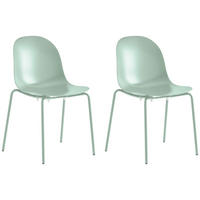 GARTENSTUHL-SET Edelstahl Pastellgrün  - Pastellgrün, Basics, Kunststoff/Metall (53,5/83/52,5cm) - Connubia 