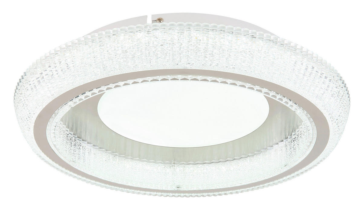 LED-TAKLAMPA 36 W 40/8,5 cm  - vit/klar, Design, metall/plast (40/8,5cm) - Globo