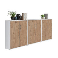 AKTENSCHRANK Weiß, Eichefarben  - Eichefarben/Weiß, MODERN, Holzwerkstoff (253,2/113,6/33cm) - MID.YOU