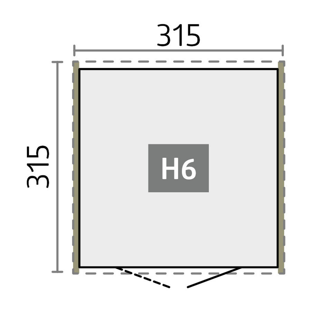 GERÄTEHAUS 314,3/221/314,3 cm  - Silbereichenfarben, Basics, Metall (314,3/221/314,3cm) - Biohort