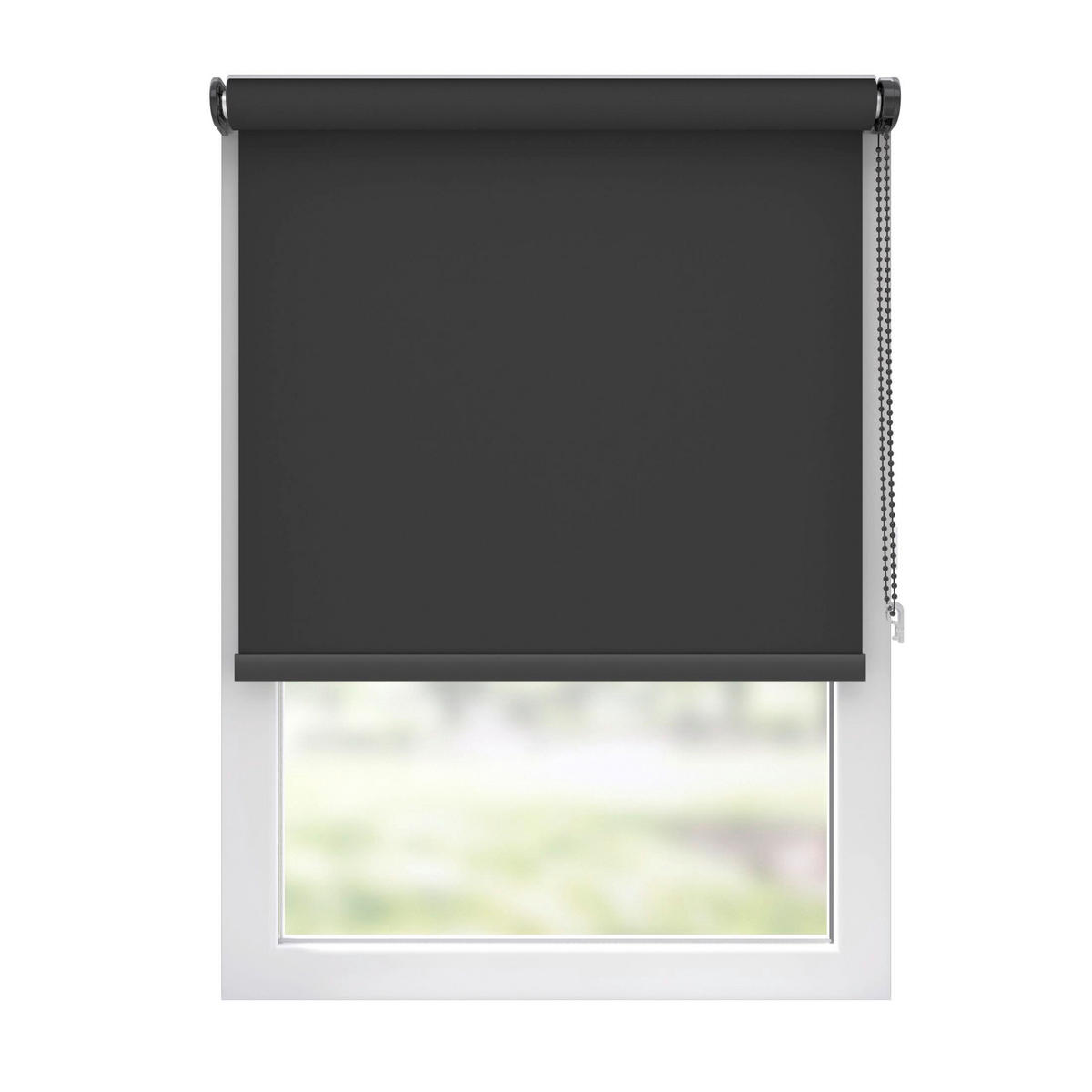 VERDUNKELUNGSROLLO  - Schwarz, Basics, Textil (210/190cm)