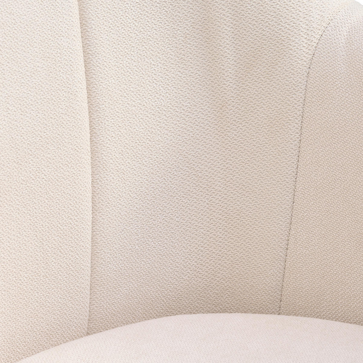 ARMLEHNSTUHL  in Eisen Webstoff  - Beige/Schwarz, LIFESTYLE, Textil/Metall (58/86/61cm) - MID.YOU