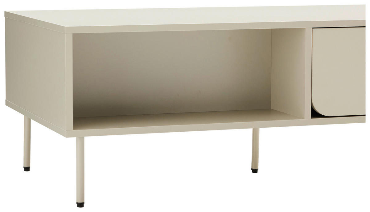 COUCHTISCH in Metall, Holzwerkstoff 120/60/40 cm  - Seidengrau, Design, Holzwerkstoff/Metall (120/60/40cm) - Xora