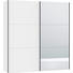 SCHWEBETÜRENSCHRANK in Weiß - Silberfarben/Weiß, Design, Glas/Holzwerkstoff (202,5/220/65cm) - Jutzler SCHWEBETÜRENSCHRANK in Weiß - Silberfarben/Weiß, Design, Glas/Holzwerkstoff (202,5/220/65cm) - Jutzler
