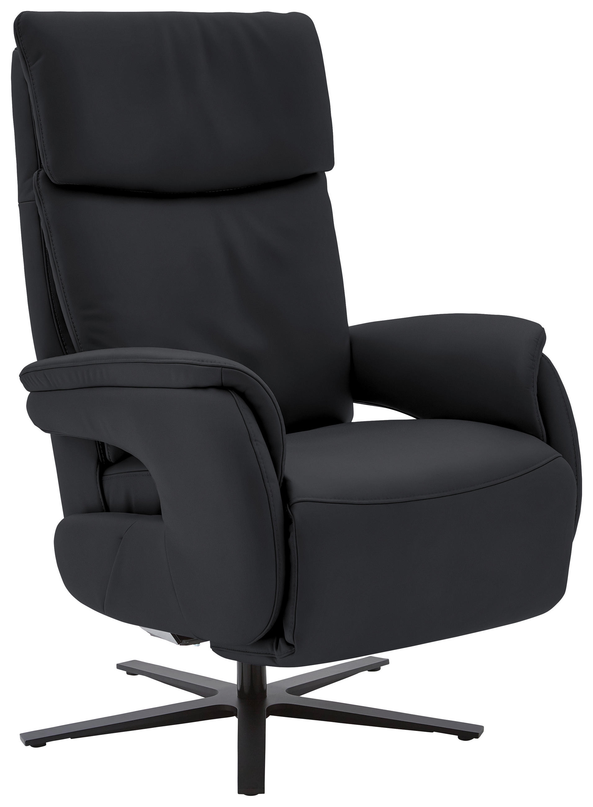 RELAXSESSEL in Leder Anthrazit  - Anthrazit/Schwarz, Design, Leder/Metall (70/117/85cm) - Dieter Knoll