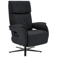 RELAXSESSEL in Leder Anthrazit  - Anthrazit/Schwarz, Design, Leder/Metall (70/117/85cm) - Dieter Knoll