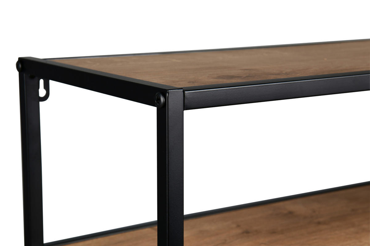 KONSOLENTISCH Schwarz, Eiche Artisan  - Schwarz/Eiche Artisan, Design, Holzwerkstoff/Metall (80/27/80cm) - Milino