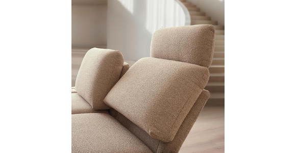 ECKSOFA  in Flachgewebe Beige  155/234 cm  - Beige/Schwarz, Design, Textil/Metall (155/234cm) - Dieter Knoll