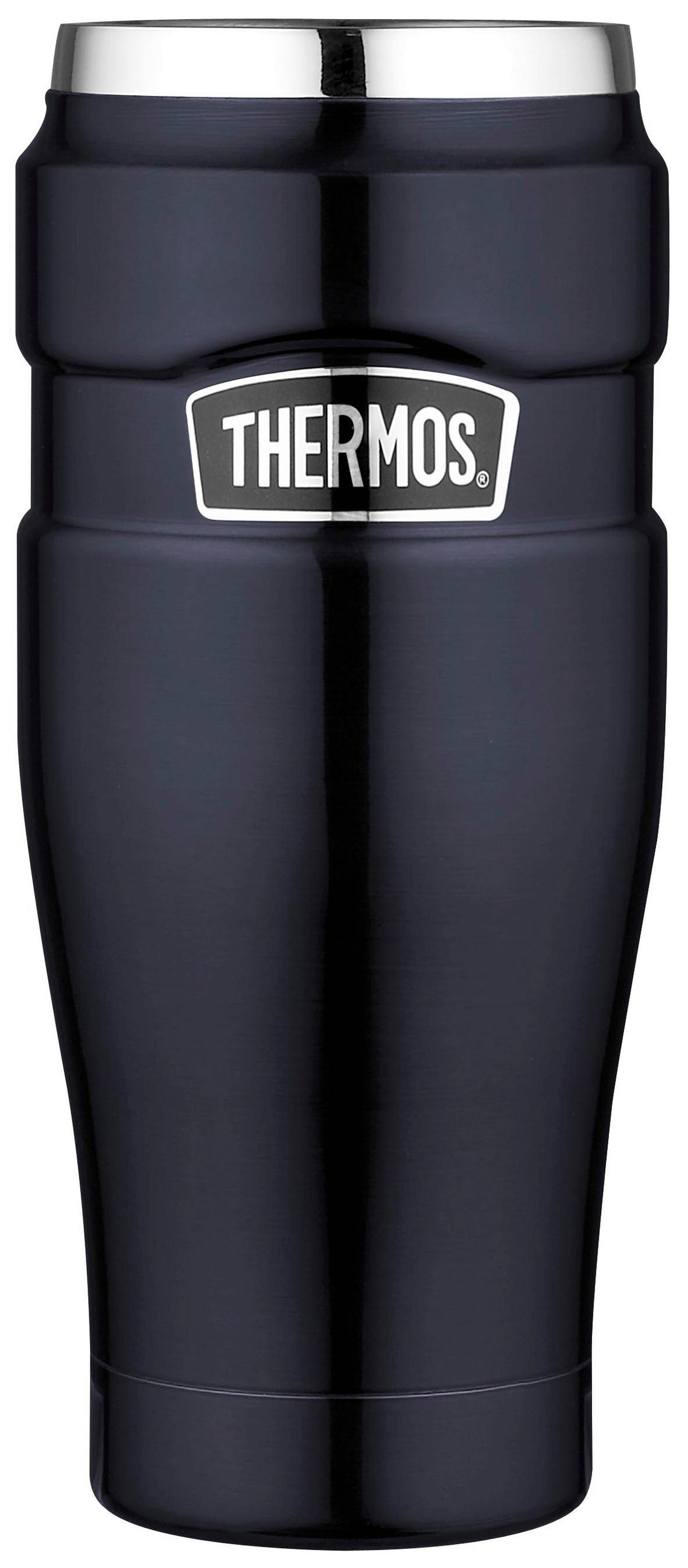 THERMOBECHER STAINLESS KING 0,47 L  - Dunkelblau, Basics, Kunststoff/Metall (0,47l) - Thermos