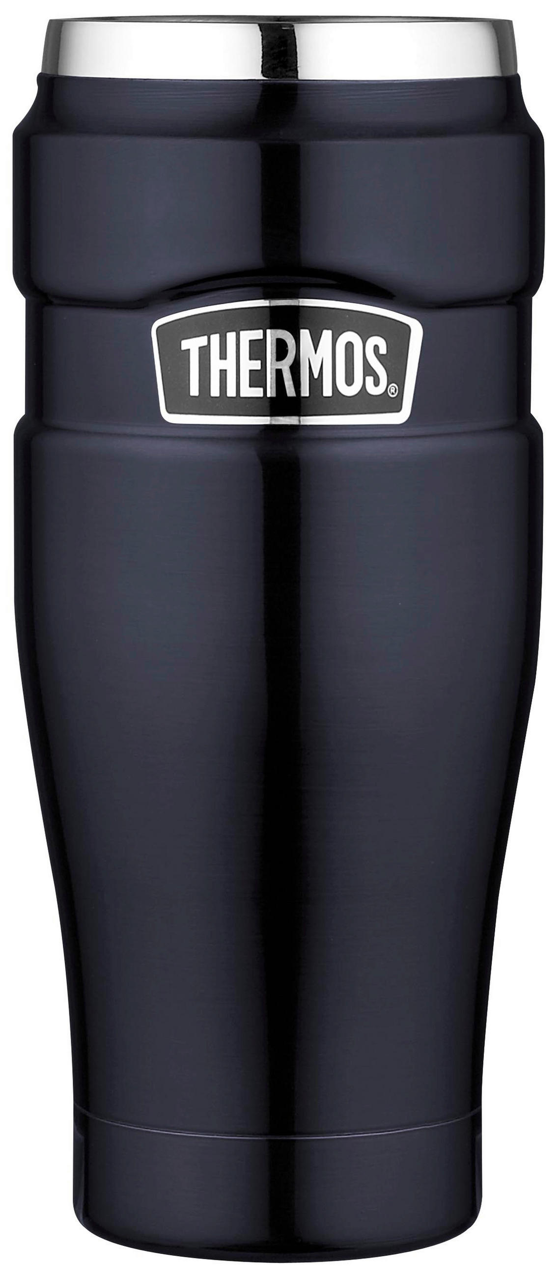 THERMOBECHER STAINLESS KING 0,47 L  - Dunkelblau, Basics, Kunststoff/Metall (0,47l) - Thermos