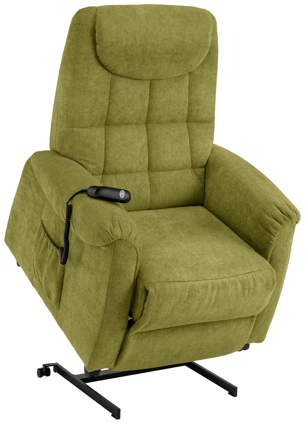 FERNSEHSESSEL in Mikrofaser Grün  - Schwarz/Grün, KONVENTIONELL, Kunststoff/Textil (83/113/92cm) - Xora