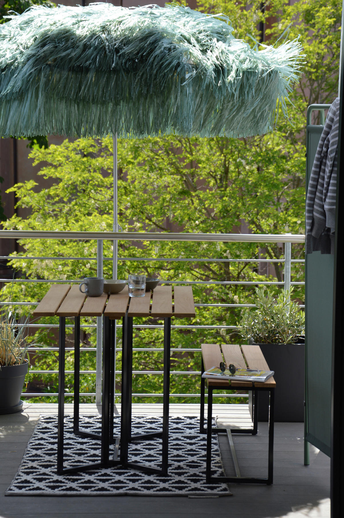 GARTENKLAPPTISCH 100/69/74 cm Holz rechteckig  - Schwarz/Teakfarben, KONVENTIONELL, Holz/Metall (100/69/74cm) - Jan Kurtz