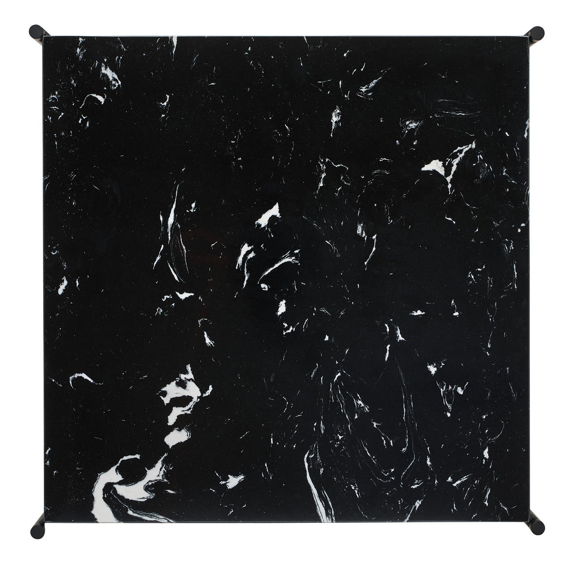 BEISTELLTISCH 40/40/40 cm Schwarz quadratisch  - Schwarz, Trend, Stein/Metall (40/40/40cm) - Landscape