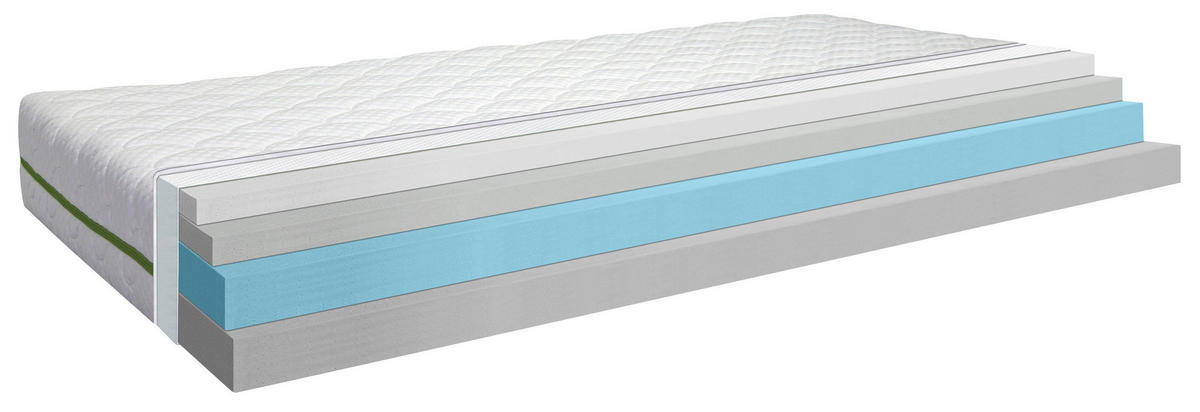 LEŽIŠČE IZ UDOBNE PENE 90/200 cm  - bela, Design, tekstil (90/200cm) - Novel