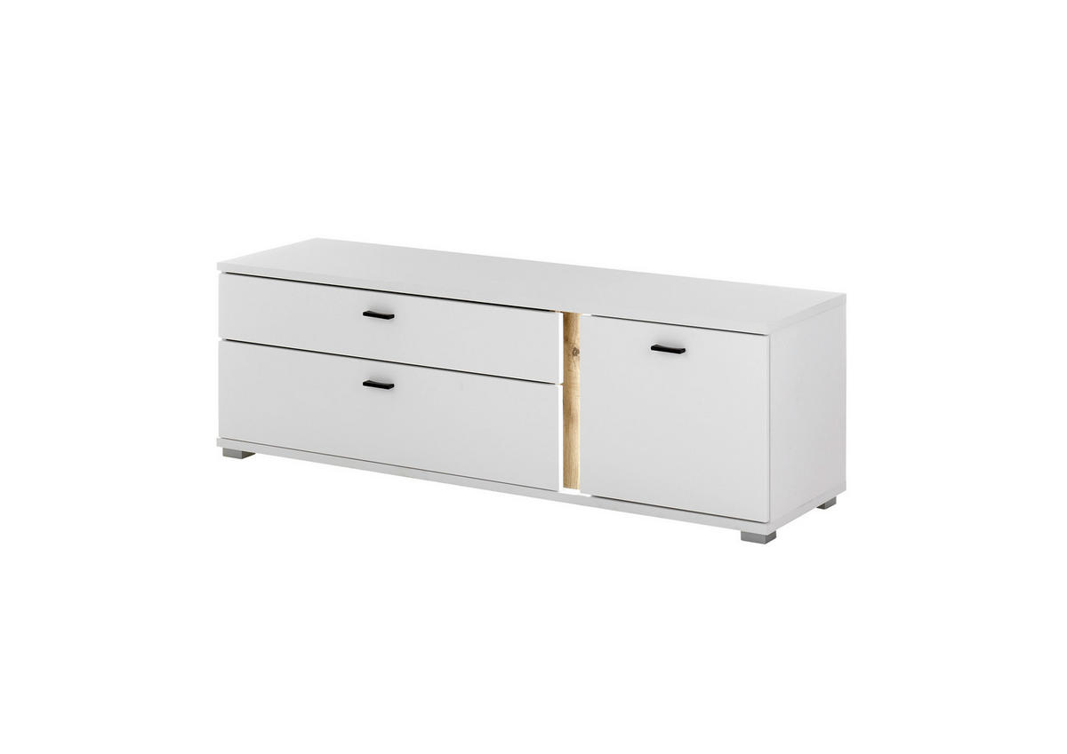 LOWBOARD  in 150/45/42 cm  - Silberfarben/Eiche Wotan, Design, Holzwerkstoff/Kunststoff (150/45/42cm) - MID.YOU