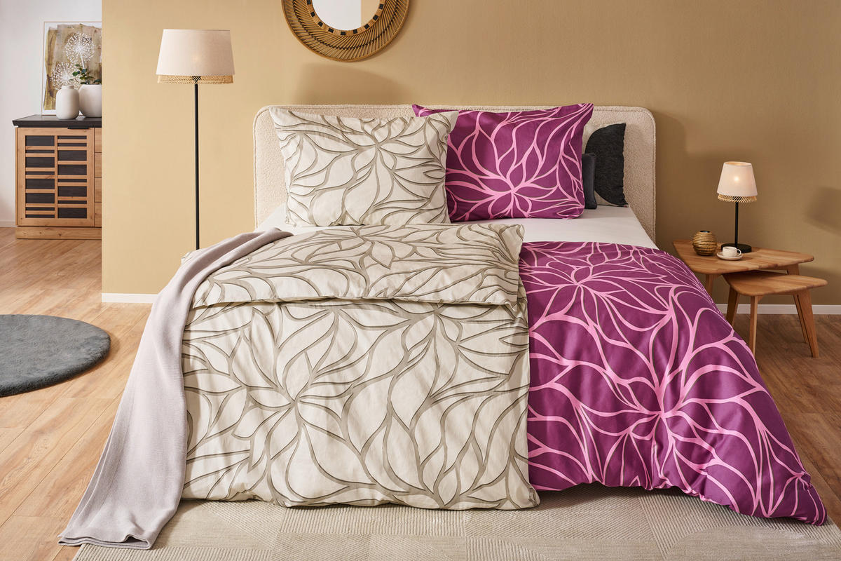 POSTEĽNÁ BIELIZEŇ, satén, sivá, 140/200 cm - sivá, Konventionell, textil (140/200cm) - Boxxx