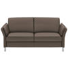 2,5-SITZER in Echtleder Braun  - Alufarben/Braun, Design, Leder/Metall (164/82/99cm) - Dieter Knoll