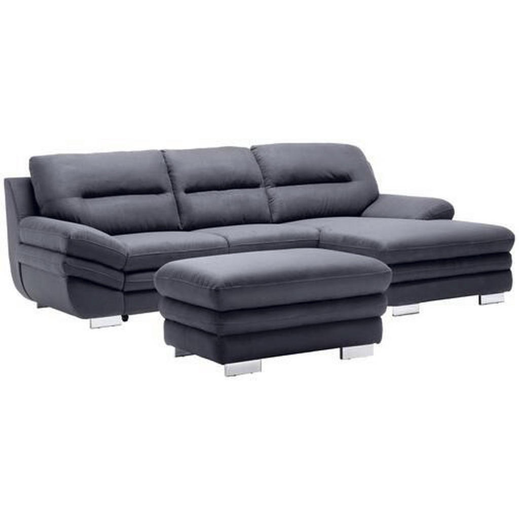 Thumbnail - Stylife Ecksofa, Anthrazit, Textil, 4-Sitzer, Ottomane rechts, L-Form, 270x166 cm, seitenverkehrt erhältlich, Wohnzimmer...